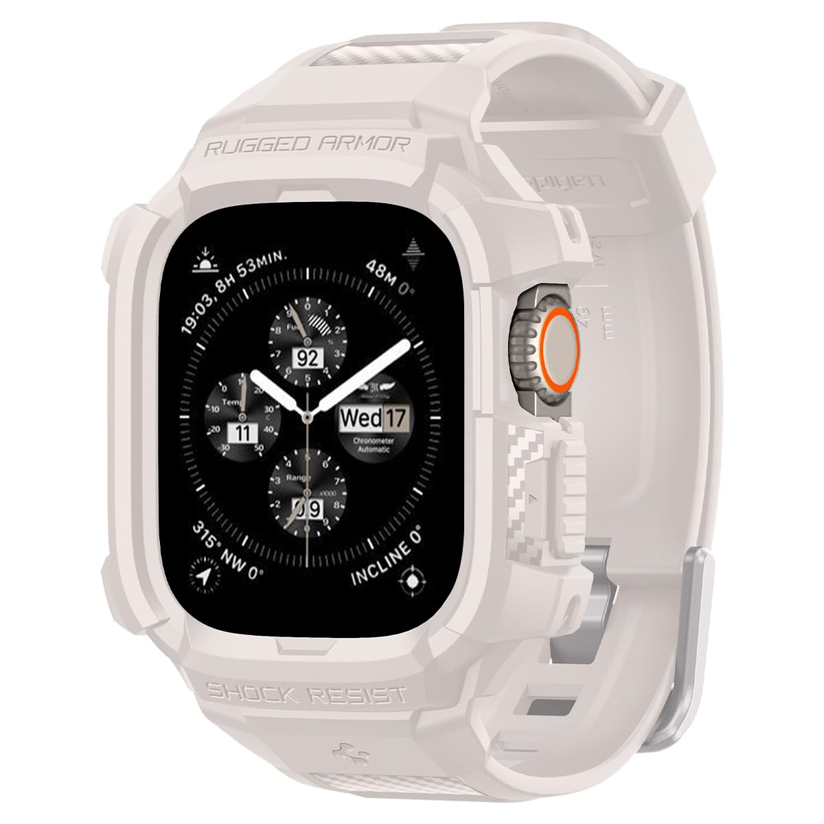 【送料無料】Spigen Apple Watch Ultra2 バンド Rugged Armor Pro Variation 色：デューン・ベージュ、サイズ：Large