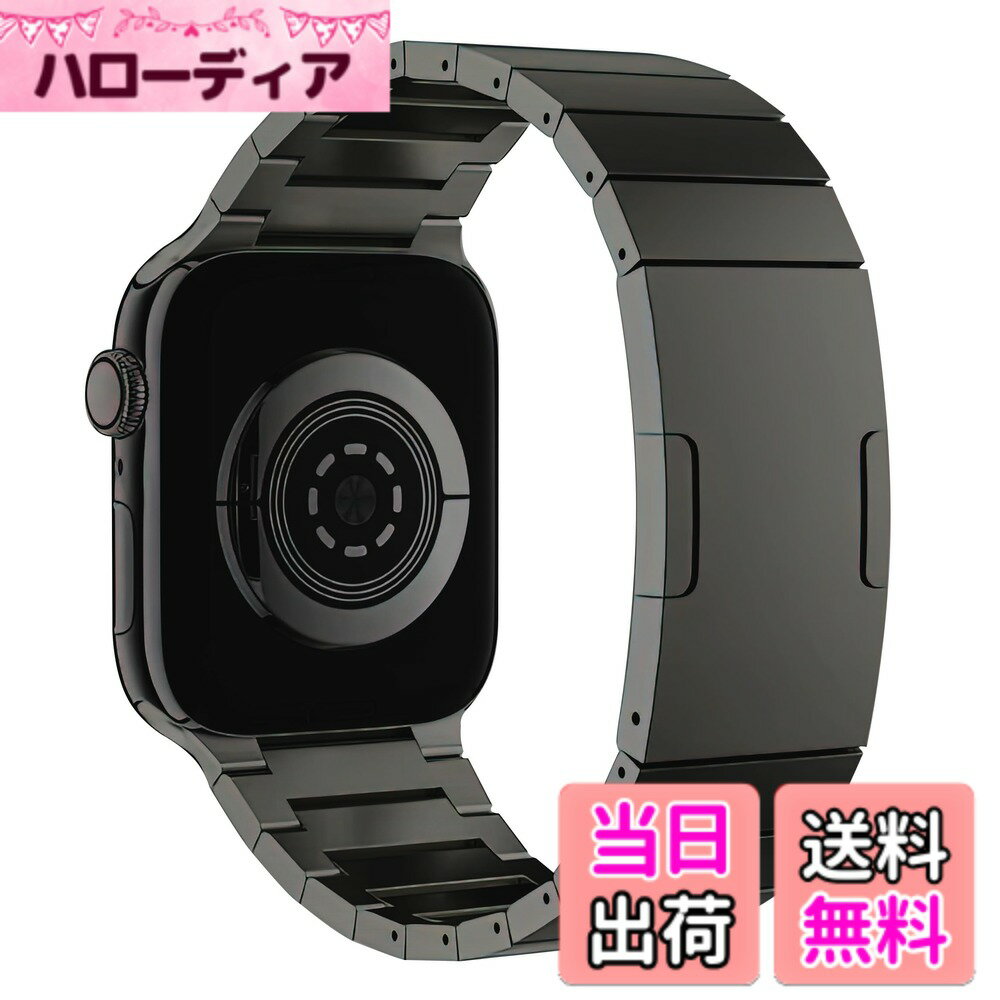 樂天商城 - 【送料無料】MaKTech チタンバンド、埋め込みバックル付き軽量メタルブレスレットストラップ、Apple Watch 11/10/9/8/7,Ultra 3/2/1,SE 3/2/1 [2025]用 色：ブラック、サイズ：42mm/41mm/40mm