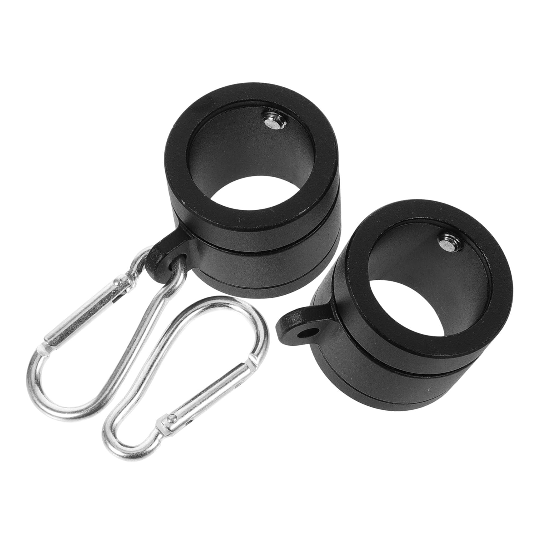 【送料無料】PRETYZOOM 1 セット 旗 ステンレス スチール 白 旗竿 取付 リング 取付 リング 留め具 旗 リング 留め具 固定 旗竿 リング ポール リング 旗 ポール パーツ スチール ボール 首 色：黒、サイズ：5x3.8cm