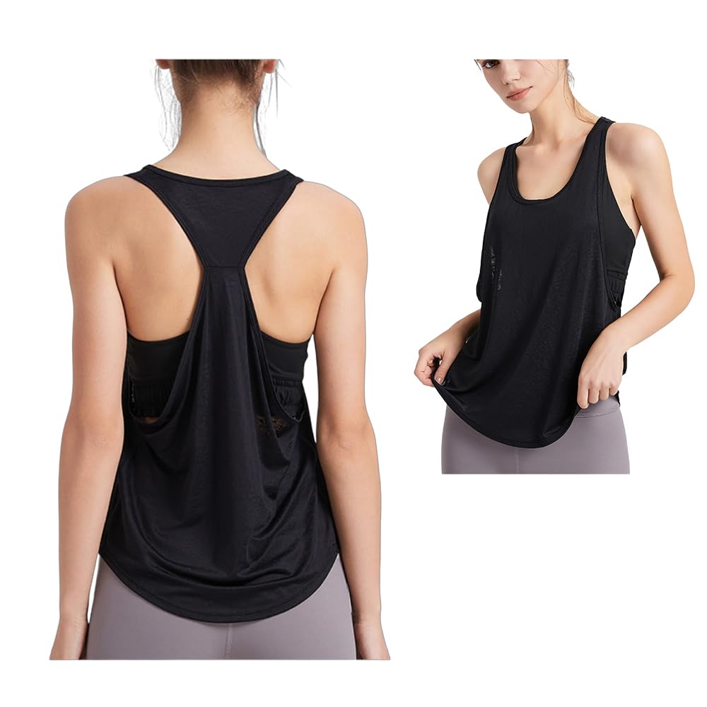 【送料無料】[Siomlana] パッドなし/別売 ヨガ タンクトップ レディース トップス スポーツ クルーネッ..