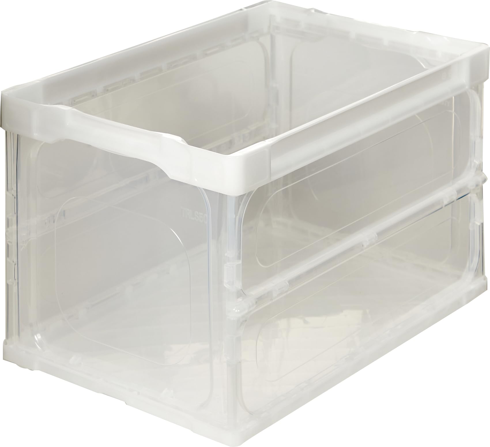 【送料無料】トラスコ中山(TRUSCO) 薄型折りたたみコンテナ 透明シリーズ 色：透明、サイズ：50L
