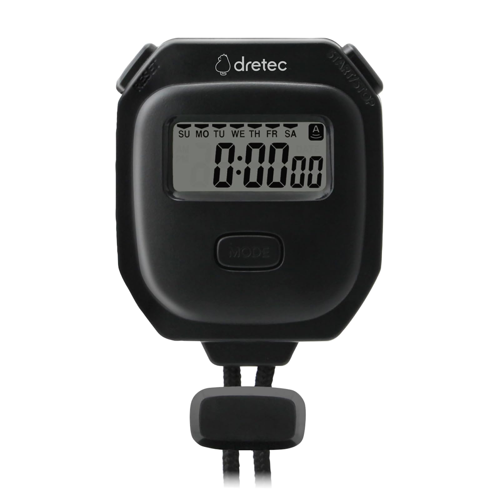 【送料無料】ドリテック(dretec) ストップウォッチバリエーション 色：ブラック(軽量)、サイズ：新ブラック(小)