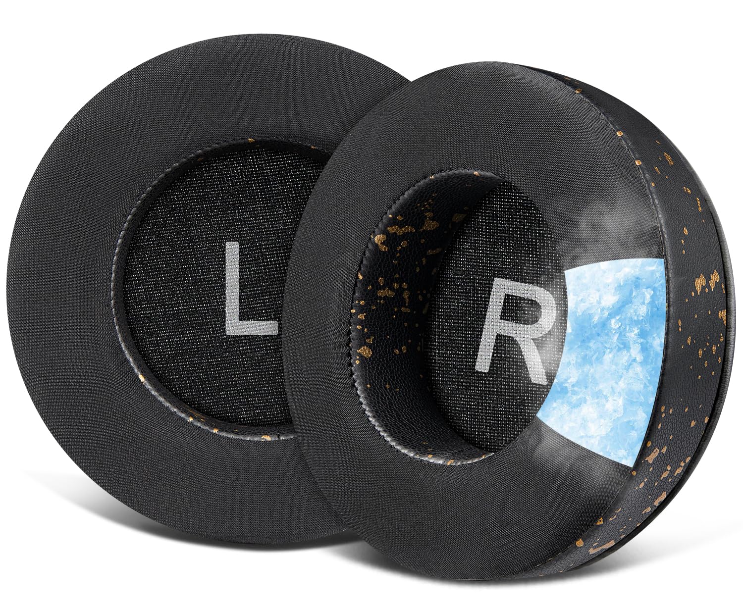 【送料無料】SOULWIT 冷却ジェルパッド イヤーパッド for AKG Pro Audio K52 K72 K92 M220 K240 K241 K242 K271 K272 K340 K550 K551 K553 S MKII MK2 ヘッドホン 用 イヤークッション 交換パッド エーケージー (アーカーゲー)用 耳パ 色：ブラックゴールド‐冷却ジェル