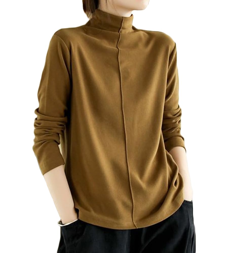 【送料無料】[MaxWant] カットソー レディース 微起毛 ハイネック 長袖 トップス インナー 秋 冬 シン..