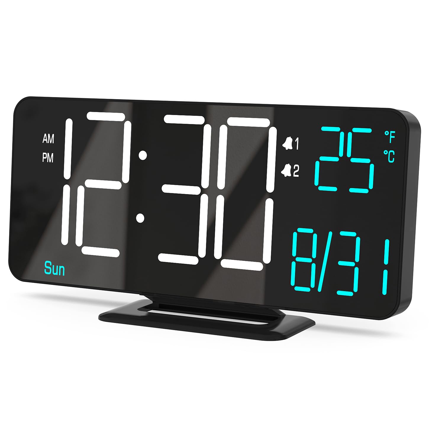 商品情報商品の説明主な仕様 [6.7インチのブラックデジタル時計] この黒い目覚まし時計は、6.7インチのLEDライトディスプレイを備え、洗練されたスタイルを特徴としています。デュアルアラーム、12/24時間形式、日付、曜日、秒、温度（/度...