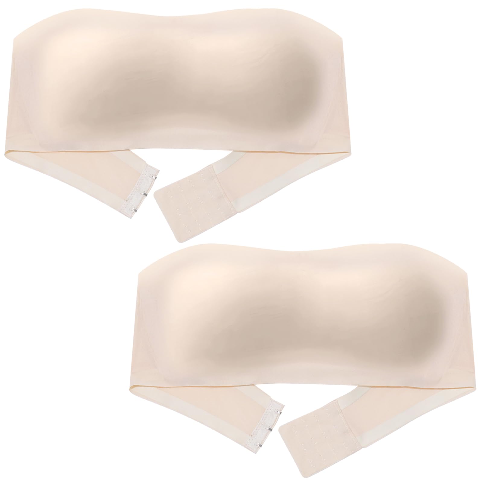 【送料無料】[Maeau] チューブトップ ストラップ キッズ ジュニア 女の子 ハーフトップ カップ付き 紐なし ブラジャー ずれない 落ちない ダンス ブラ ノンワイヤー ベアトップ インナー 2枚セット 色：#06、サイズ：M