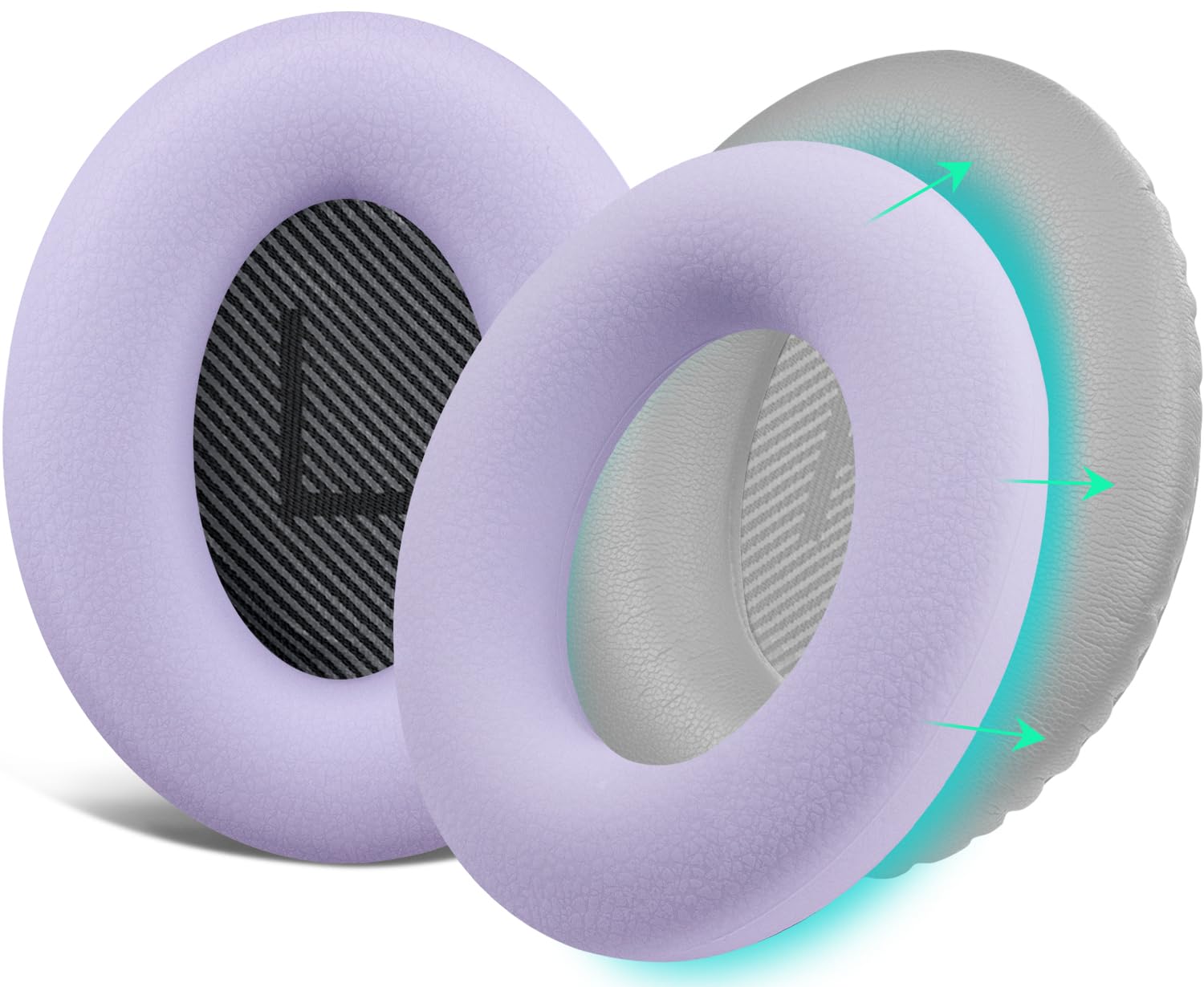 商品情報商品の説明イヤーパッドカバー主な仕様 【対応機種】QuietComfort QC2/ QC15/ QC25/ QC35 I/ QC35 II/ QC45/ QC SC/Ae2 / Ae2i / Ae2w/ Sound True Around-Ear/ Sound Link Around-Earと互換性があります。【ヘッドホンをボロボロから守る】ヘッドホンと超ぴったりで隙間なくイヤーパッドをしっかりカバーできます。そのケースを装着すればヘッドセットパッドへのすり減ることを減らせますし、長時間使ってもお気に入りのヘッドホンのイヤーパッドが劣化しにくくてボロボロになってしまうリスクも軽減させられます。カバー被せるだけでボロボロ表面を一気に隠されるのはもちろん、パッドの劣化予防にも大変役に立ちます。【優れるシリコン】良質なシリコン製イヤークッションカバーは丈夫で柔らかいです。弾力性がある材質なので、割れて破損しにくいです。しなやかで肌ざわりがよても良いです。そして、超薄いデザインなので耳に快適にフィットできます。また、装着すれば、ヘッドホンの再生やノイズキャンセリング機能に影響を与えることがありません、音質にも変化がしません。【保護力を強化させ】汗を防げますので、ジムのような場所でたくさん汗をかいてもイヤーパッドを保護できます。簡単に取り外せないので、衝撃や細かい擦り傷などもある程度に減らせしてパッドへをがっしり守れます。取り付けることも非常に簡単で、装着すると一層見栄えがします。【洗濯できる】汗や汚れがある場合で何回も手軽に取り外せて洗えます。何度も繰り返し利用できます。※【品質】SOULWITの製品は出荷する前に厳しい品質検査を行っております。ご使用中に何かご問題がございましたら、お気軽にお問い合わせください、24時間以内に対応させていただきます。