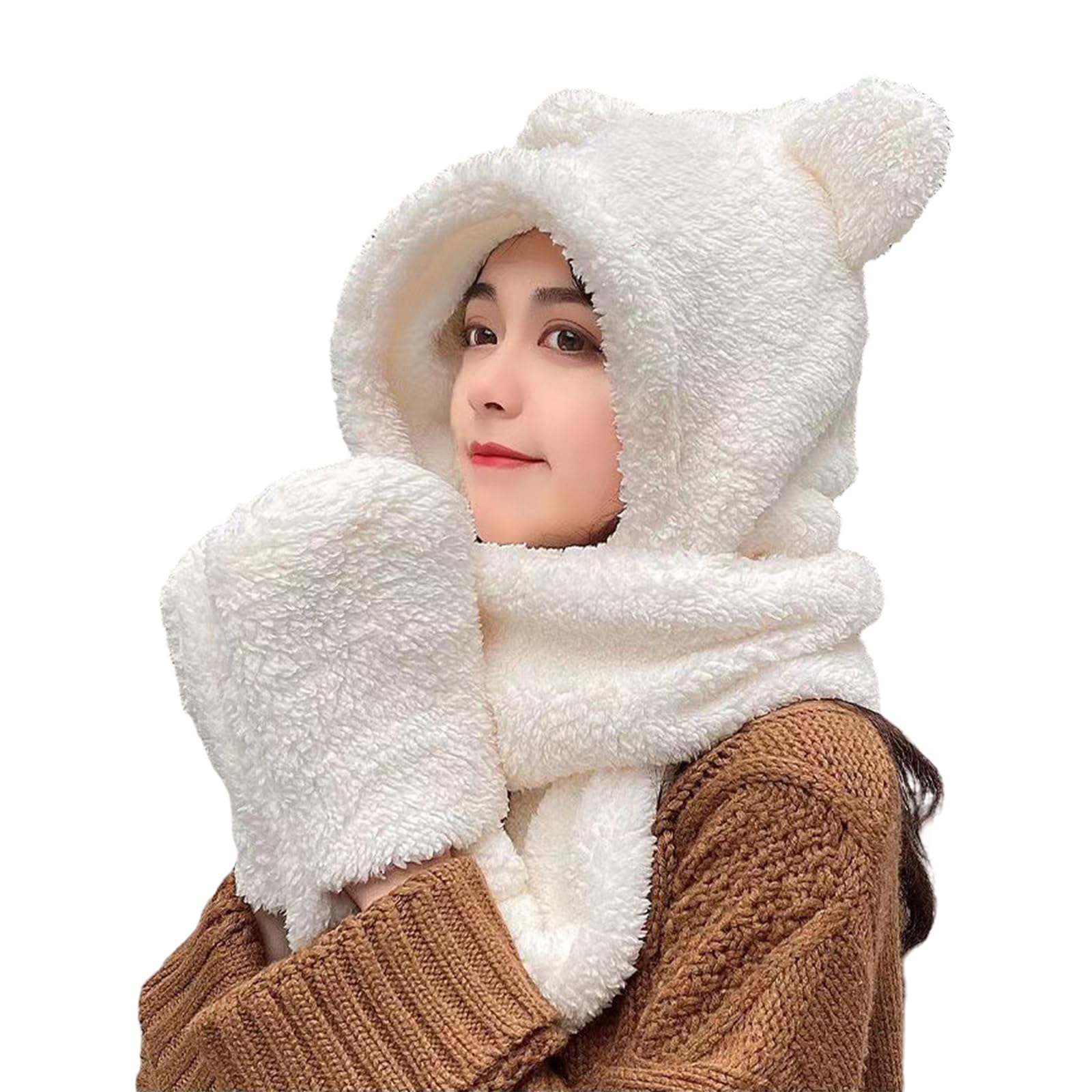 商品情報商品の説明主な仕様 【ファッションデザイン】この女性向けの秋冬用帽子、マフラー、手袋の3イン1のウールハットは、ファッションと実用性を完璧に融合させています。女性用のニットハットのクラシックスタイルと厚手のデザインを採用し、温かみのあるミルク色を基調に、簡潔でエレガントで、秋冬の様々な服装と簡単にコーディネートできます。寒い季節にも通りの最も美しい風景の一つになれます。カワイらしいカプセルデザインは、さらにいくつかの調皮な活力を増やしています。【厚手温かみ】特に高品質のウール素材を選び、厚手処理を施し、このウールハットの温まり性能は大きく向上されています。刺し骨の寒風や冷たい雪の天気でも、全方位の温かみの保護を提供できます。ファッションを楽しむ間に、心からの温かみと快適さを感じることができます。それをかぶって、移動可能な温かい小屋のように、いつでも家の温かみを感じることができます。【細部精巧】全ての細部は精巧に仕上げられ、職人の精巧な技を発揮しています。帽縁は自然に巻き込みデザインを採用し、美しく実用的で、風雪を有効に遮断できます。手袋の部分は帽子と緊密に接続され、指の部分は思いやりの滑り止めデザインを採用し、寒い天気でもスマートフォンを操作するか、他の細かい活動を行うことが簡単にできます。マフラーの部分は柔らかい快適な素材を採用し、軽く首を囲み、追加の温かみとケアを提供します。全体のデザインは実用的でカワイらしいで、手放せないです。【多用途でファッショナブル】保温性に優れているだけでなく、ファッションアイテムとしても使えるウールハットです。コート、ダウンジャケット、セーター、スウェットシャツと組み合わせても、さまざまなスタイルを簡単にコントロールできます。シンプルなベージュトーンは様々なカラーと相性が良く、秋冬のファッションスタイルを簡単に演出できます。これを着れば、あなたも暖かくてかわいいファッショニスタになれます。【便利な収納】持ち運びや保管を容易にするために、このウールの帽子は特別に設計されており、携帯用の収納バッグも付いています。着用する必要がないときは、折りたたんで収納袋に入れるだけで、持ち運びが簡単になります。旅行中でも毎日の通勤中でも、いつでもどこでも暖かさと保護を提供します。おしゃれを楽しみながら、便利で快適な生活を実現できる便利なデザインです。