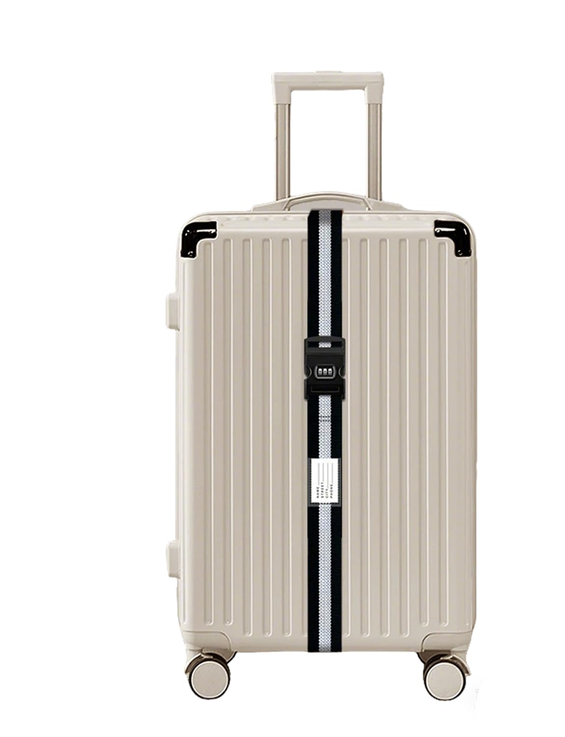 【送料無料】[Marcea]スーツケースベルト 鍵付き キャリーケース ベルト ダイヤル式 ロック付き ワンタッチ式 荷物梱包バンド 盗難防止 調整可能 荷物崩れ防止 出張 旅行 I型 多色選択 色：ブラックグレー