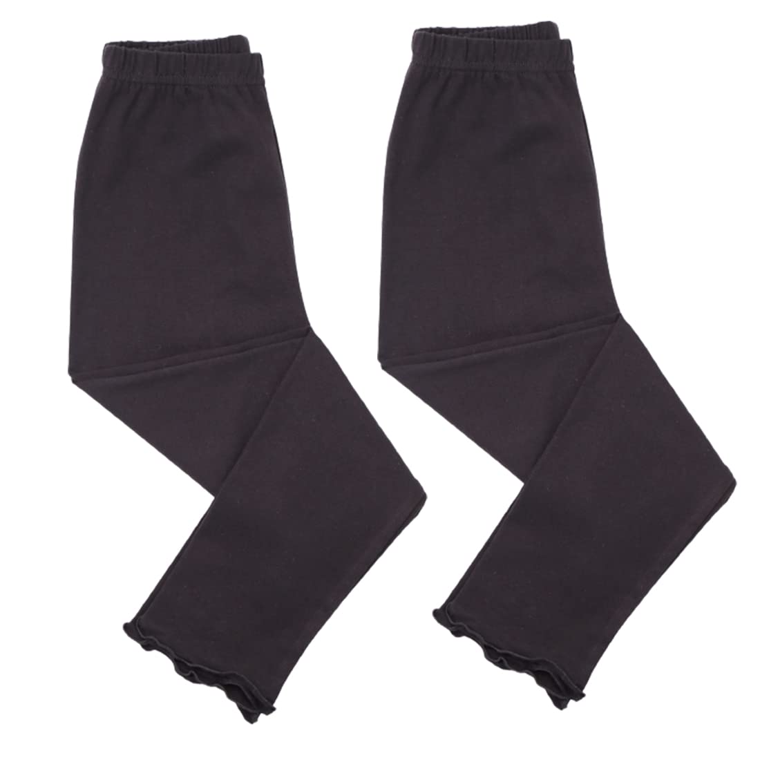 【送料無料】[Mon Ange] レギンス 女の子 9分丈 2枚セット 薄手 スパッツ ストレッチ ガールズ 裾メロ..