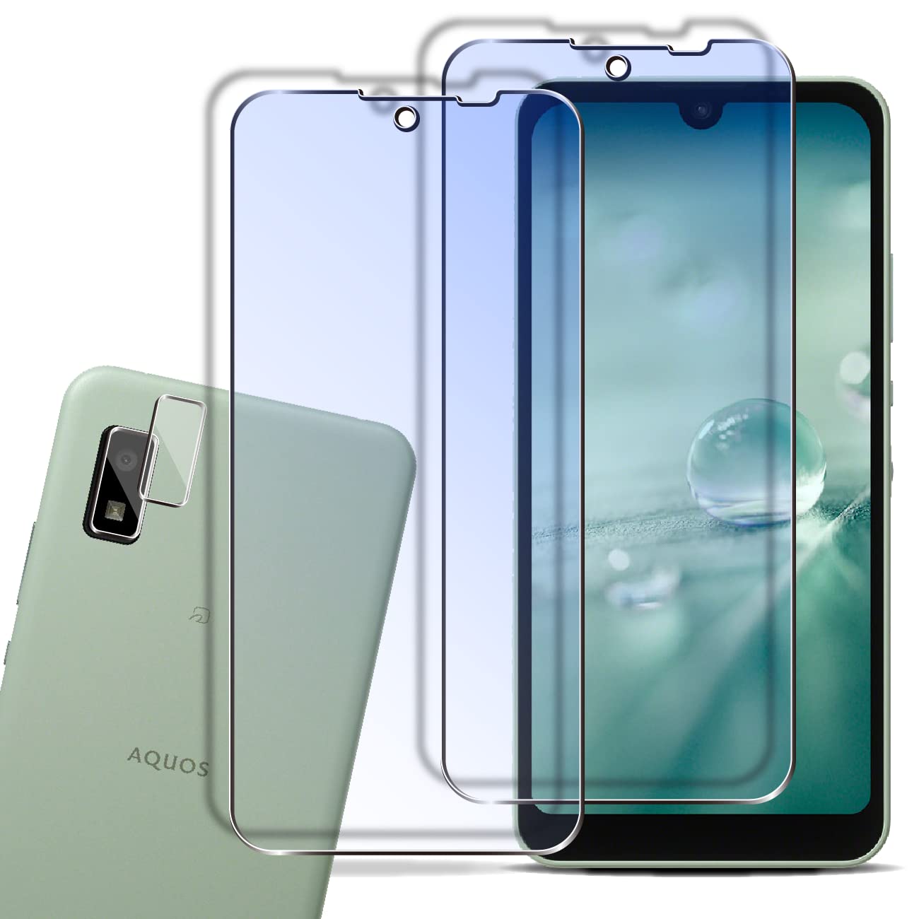 【送料無料】携帯電話・スマートフォン用スクリーンプロテクターFFF15 サイズ：AQUOS wish2 ブルーライト