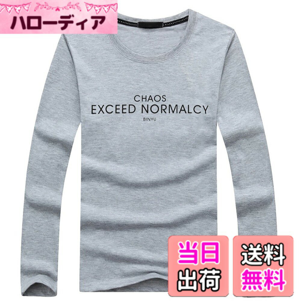 Rakuten - 【送料無料】BUZZxSELECTION(バズ セレクション) Tシャツ 長袖 ロンT おしゃれ かっこいい 英字 ロゴ プリント メンズ TSL020 色：04 グレー、サイズ：L