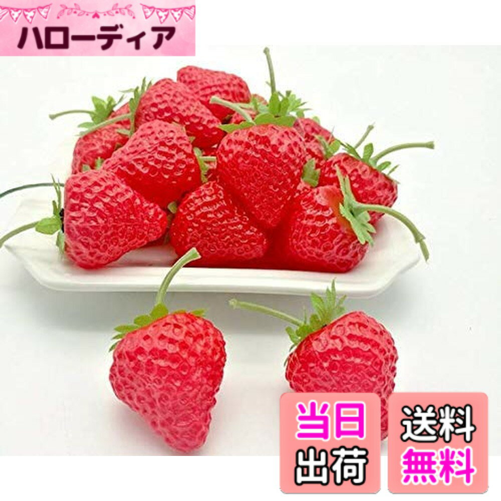 【送料無料】Adadoo ヘタ付き イチゴ 20個セット 本物そっくり 食品サンプル 果物 ケーキ屋 ...