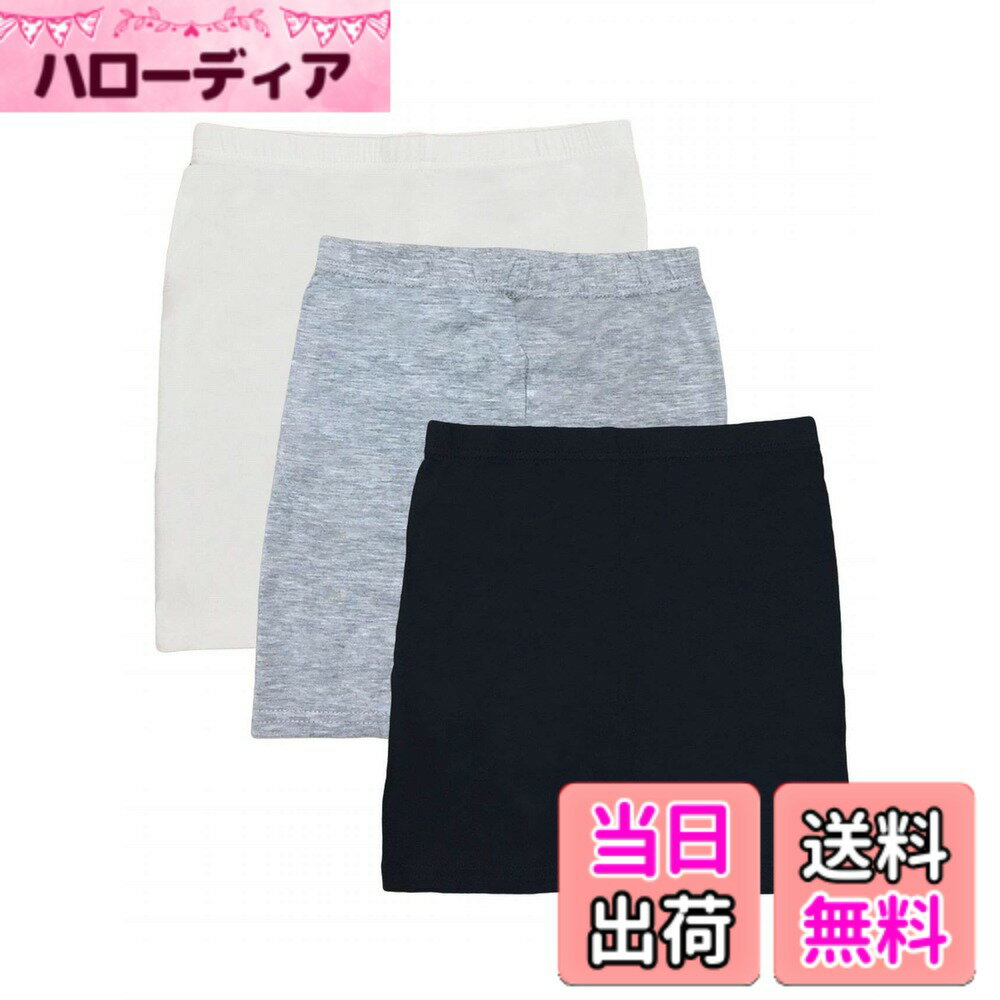 【送料無料】[PuchiHapi] [プチハピ] 重ね履き 制服 スカート の 下に パンチラ 防止 黒 スパッツ パンツ 重ねばき オールシーズン 学校 小学生 学生 幼児 キッズ ジュニア 女の子 色：ブラック、グレー、ホワイト、サイズ：110