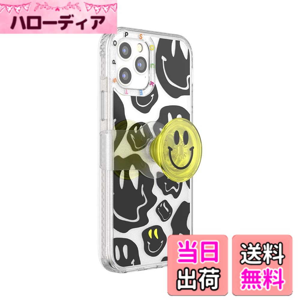 【送料無料】Popsockets iPhone 12/12 Pro ケース リポジショナブルスライドグリップ付き MagSafe - All Smiles 色：All Smiles サイズ：iPhone 12 / 12 Pro