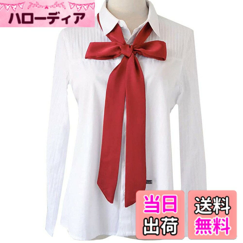 【送料無料】BUZZxSELECTION(バズ セレクション) レディース ストール リボンタイ カジュアル スクール シンプル 細 デザイン NT008 色：01 レッド、サイズ：サイズ