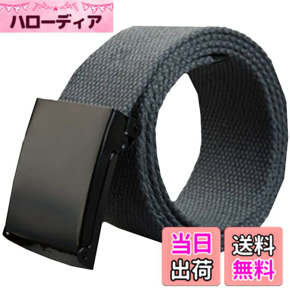 【送料無料】BUZZxSELECTION(バズ セレクション) メンズ 無地 ナイロン ベルト デザイン シンプル バックル フリーサイズ LBT095 色：02 グレー、サイズ：サイズ