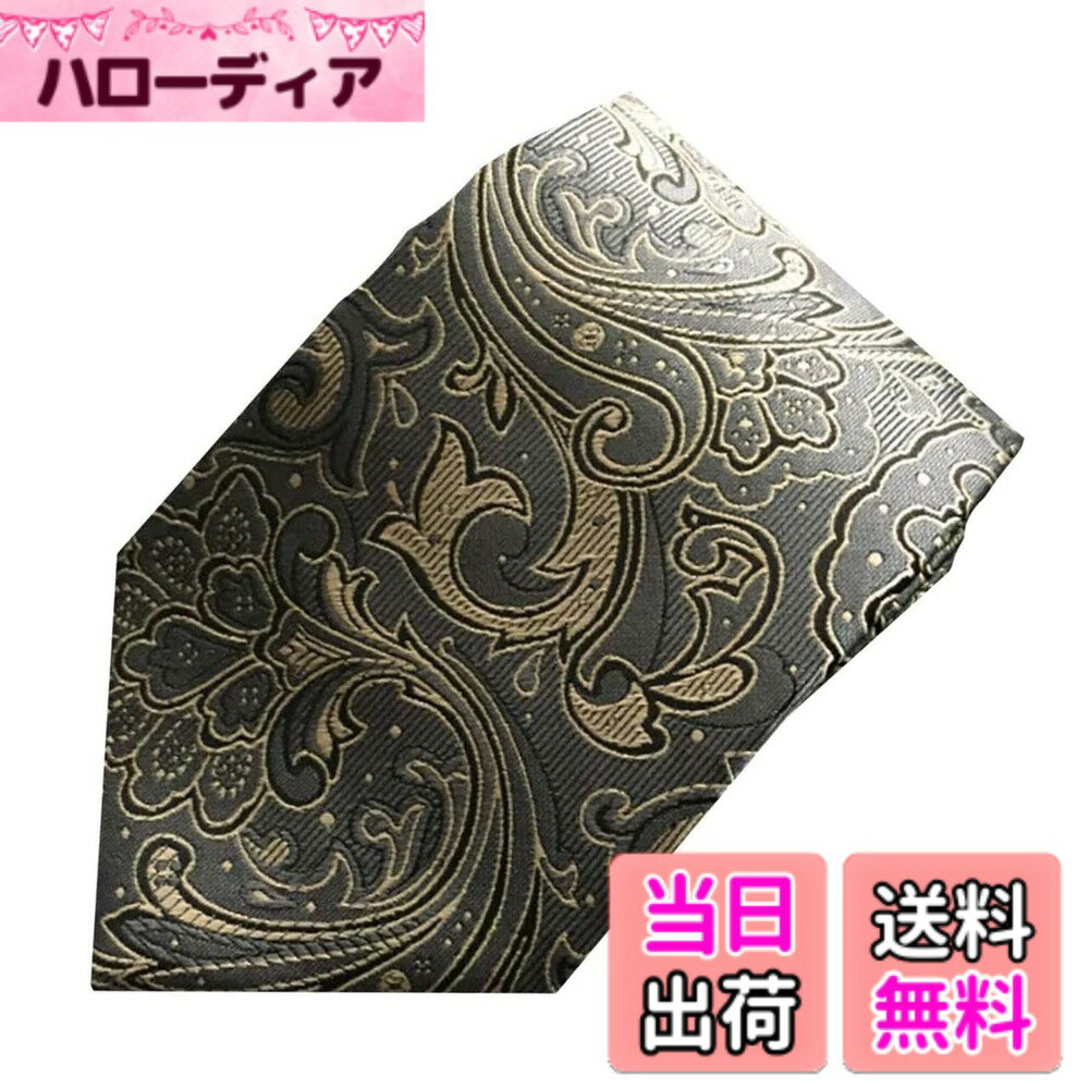 【送料無料】BUZZxSELECTION(バズ セレクション) ネクタイ ペイズリー柄 ビジネス スーツ ソリッド カジュアル おしゃれ メンズ NT012 色：グレー、サイズ：サイズ