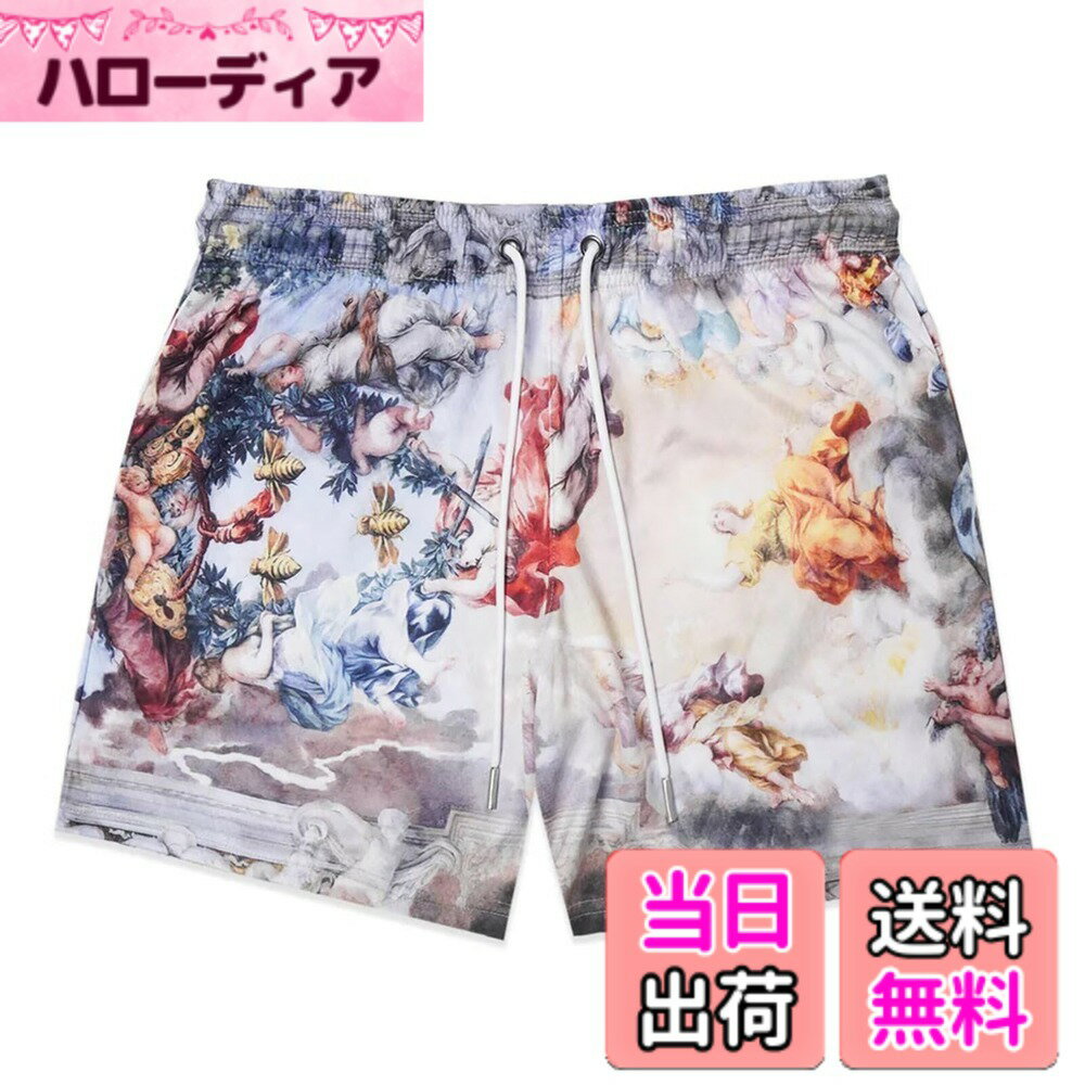 樂天商城 - 【送料無料】[KULIXI] ショートパンツ バスパン メンズ バスケットボールパンツ トレーニング メッシュ ハーフパンツ スポーツ ジムウェア フィットネス ポケット付き カジュアル 短パンツ 速乾 通気 色：78-YMF、サイズ：2XL