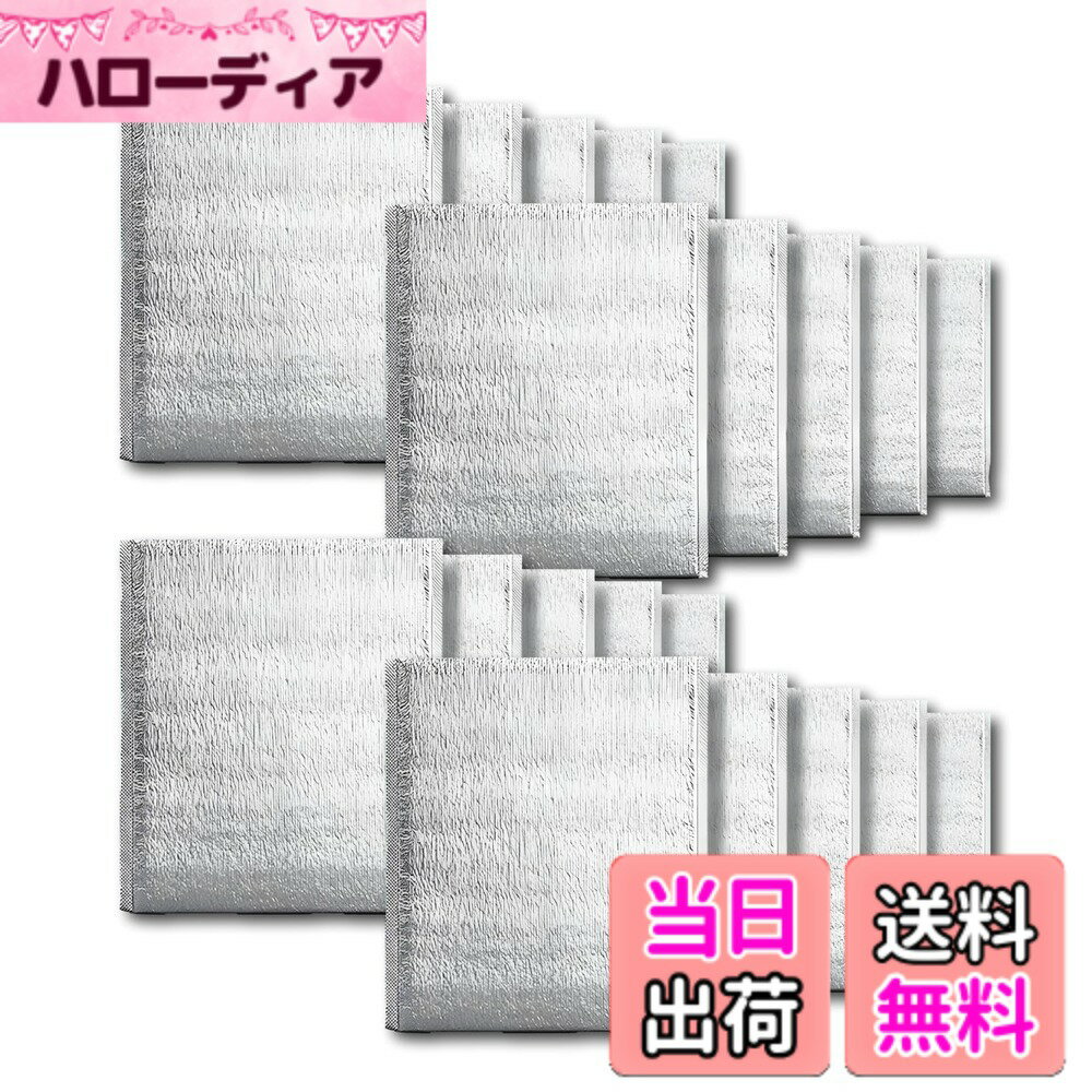 【送料無料】ENN LLC 保冷バッグ 保冷袋 アルミ製 20枚セット 色：シルバー、サイズ：15cm x 20cm