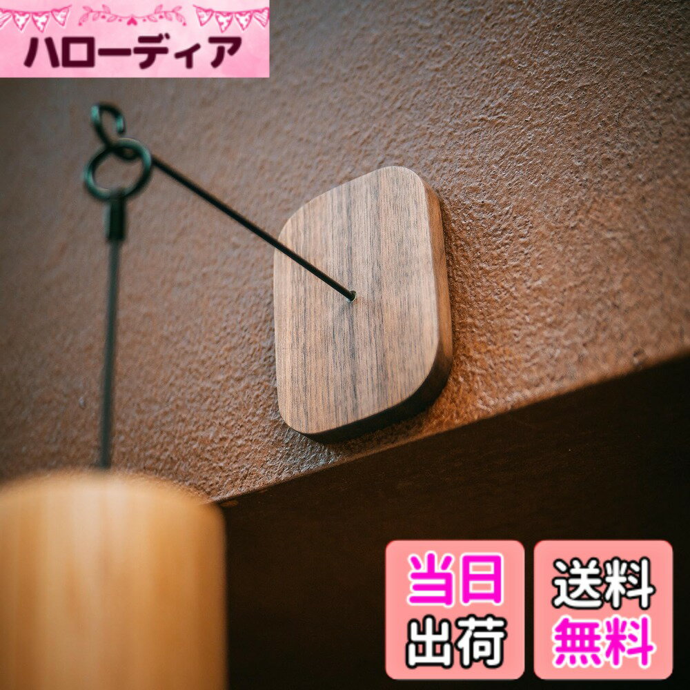 【送料無料】DUOLEIMI 風鈴用フック 提灯 吊り下げ金具 フック ハンガー ハンギング ブラケット 粘着式 壁掛け 木製 色：黒