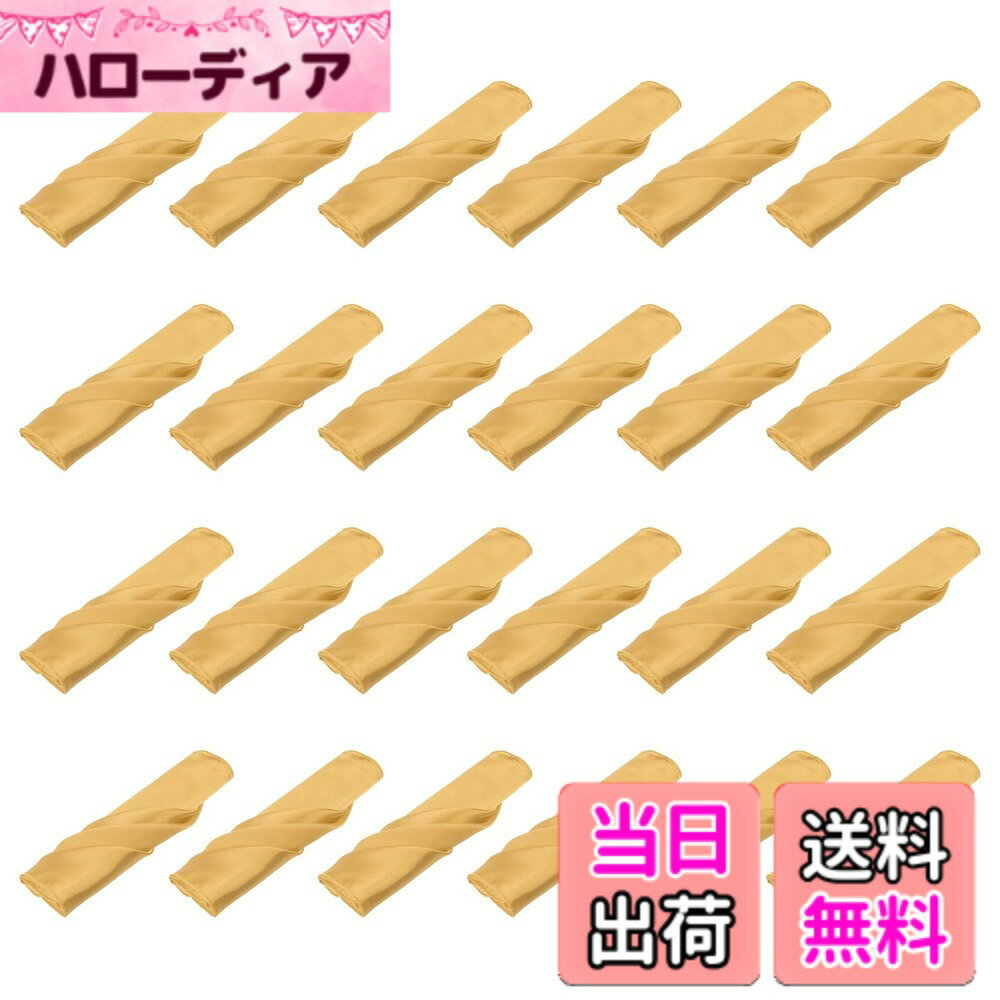 【送料無料】uxcell 24枚 金色サテンテーブルナプ キン ポリエステル製 正方形 明るいテーブルナプ キン ファ ブリックテーブルナプ キン イベントやウェディングパーティー テーブル装飾用 17 x 17" 色：サテ、サイズ：1