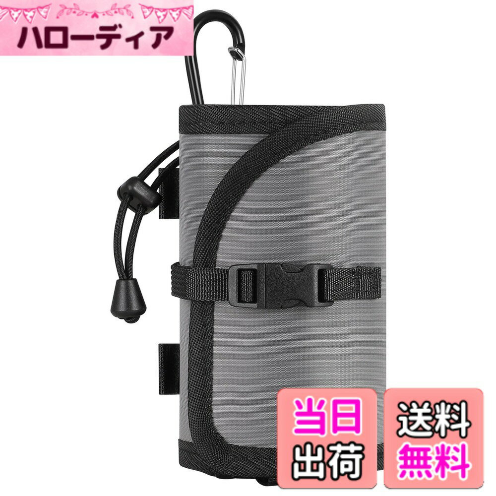 【送料無料】DORIBIRU ボトルホルダー 登山 リュック サイズ調節 ショルダーベルト ループ固定 水分補給 取り扱い簡単 ペットボトルホルダー BH-10 色：Gray、サイズ：標準サイズ