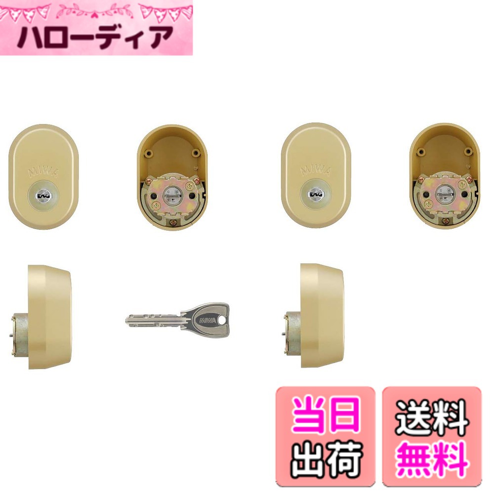【送料無料】MIWA(美和ロック)GAF FE交換用PRシリンダー(三協アルミ 新日軽)2個同一キーMCY-517