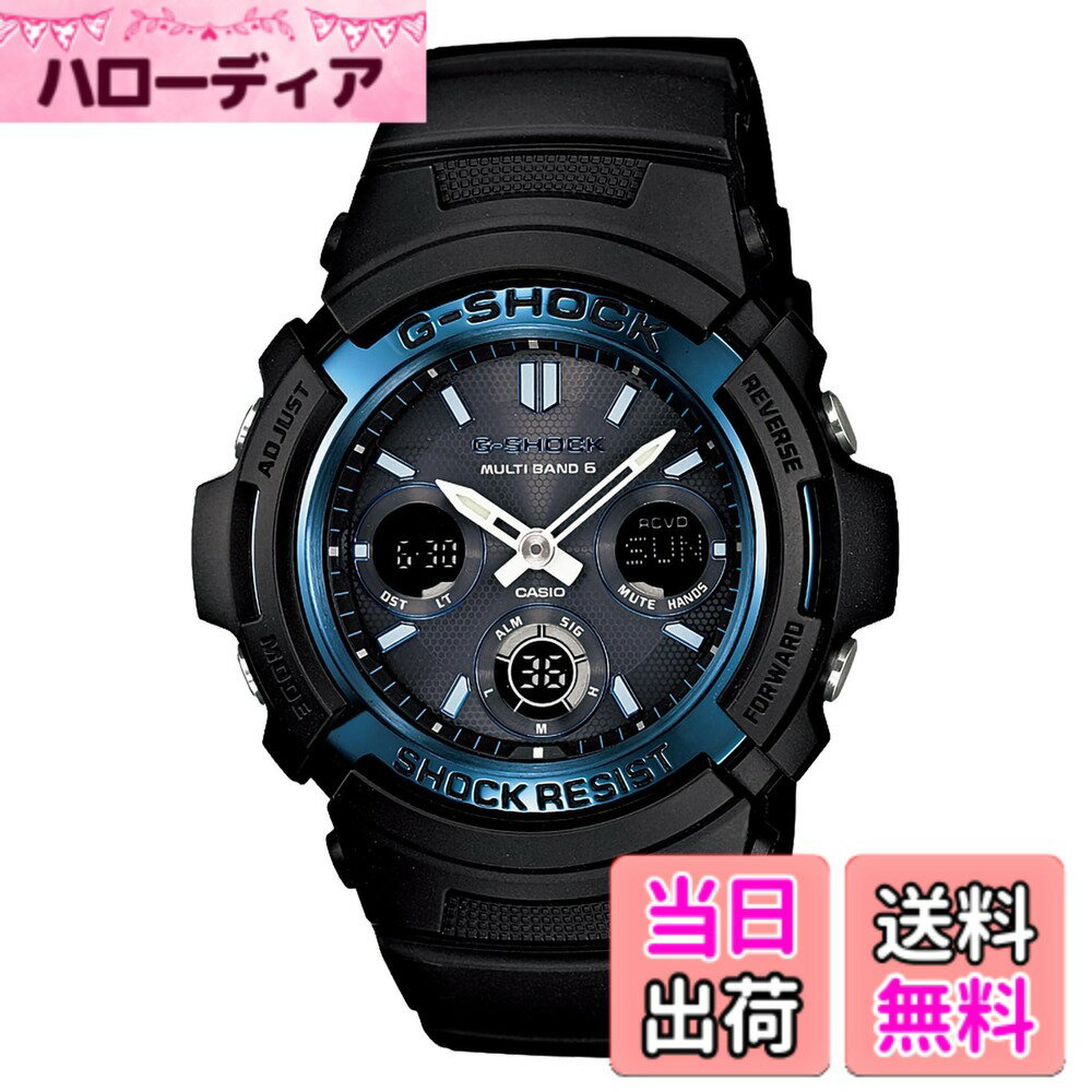 【送料無料】[カシオ] 腕時計 ジーショック 【国内正規品】AWG-M100 樹脂バンド 色：ブラック/ブルー、サイズ：1個