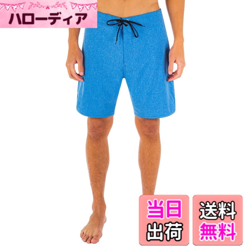 【送料無料】Hurley（ハーレー） メンズ 水着 PHANTOM OAO HEATHER BOARDSHORT 18 ロゴ ボードショーツ 海水パンツ 海パン トランクス サーフ サーフィン ボディボード プール 海水浴 野外フェス cz5986 色：ブルー、サイズ：34