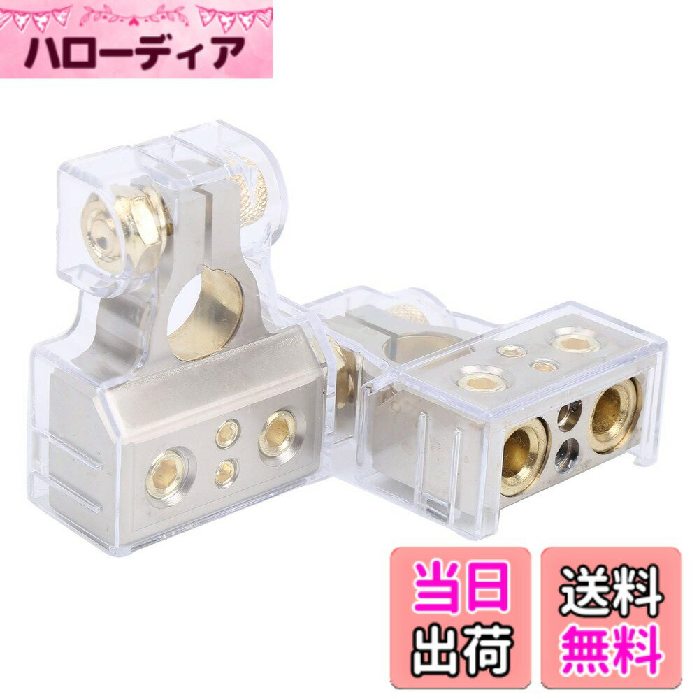 【送料無料】カーバッテリー端子コネクター 2個セット カーバッテリー端子カバー付き 0/4/8/10デバイス入力 耐高温性