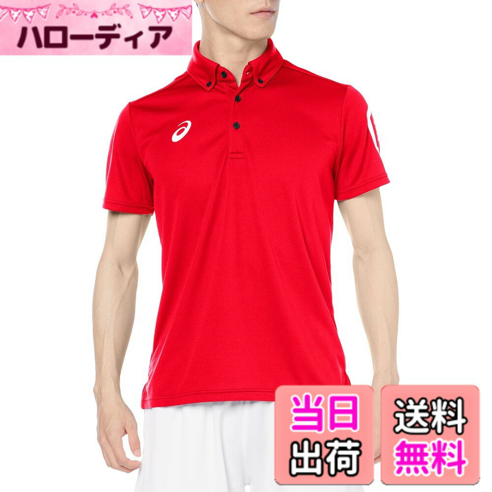 【送料無料】野球 アシックス ベースボール ウェア ウエア ボタンダウン ポロシャツ 半袖 2031D728 ASICS 色：600(クラシック レッド)、サイズ：M