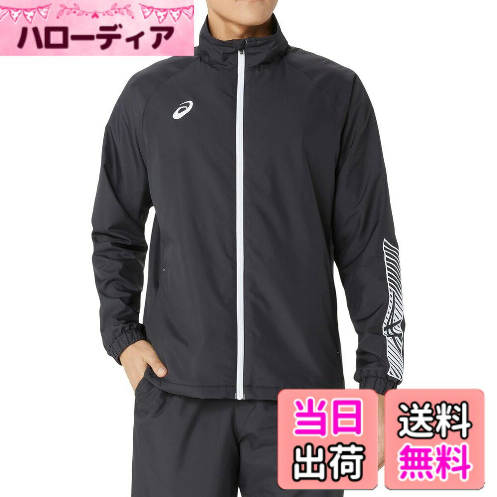 【送料無料】asics(アシックス) トレ−ニングウェア裏トリコットブレーカージャケット 2031E745メンズ 色：002(パフォーマンスブラックxブリリアントホワイト)、サイズ：2XL