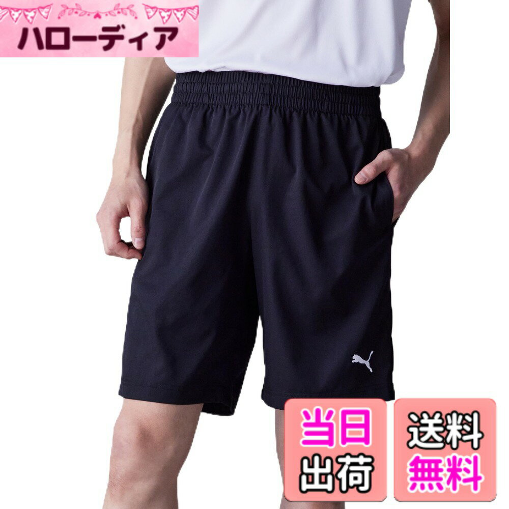 【送料無料】PUMA(プーマ) カジュアル スポーツ 速乾 ESSプーマロゴ ポリ ウーブン 9 ショートパンツ 687546メンズ 色：25年秋冬カラー プーマ ブラック(01)、サイズ：2XL