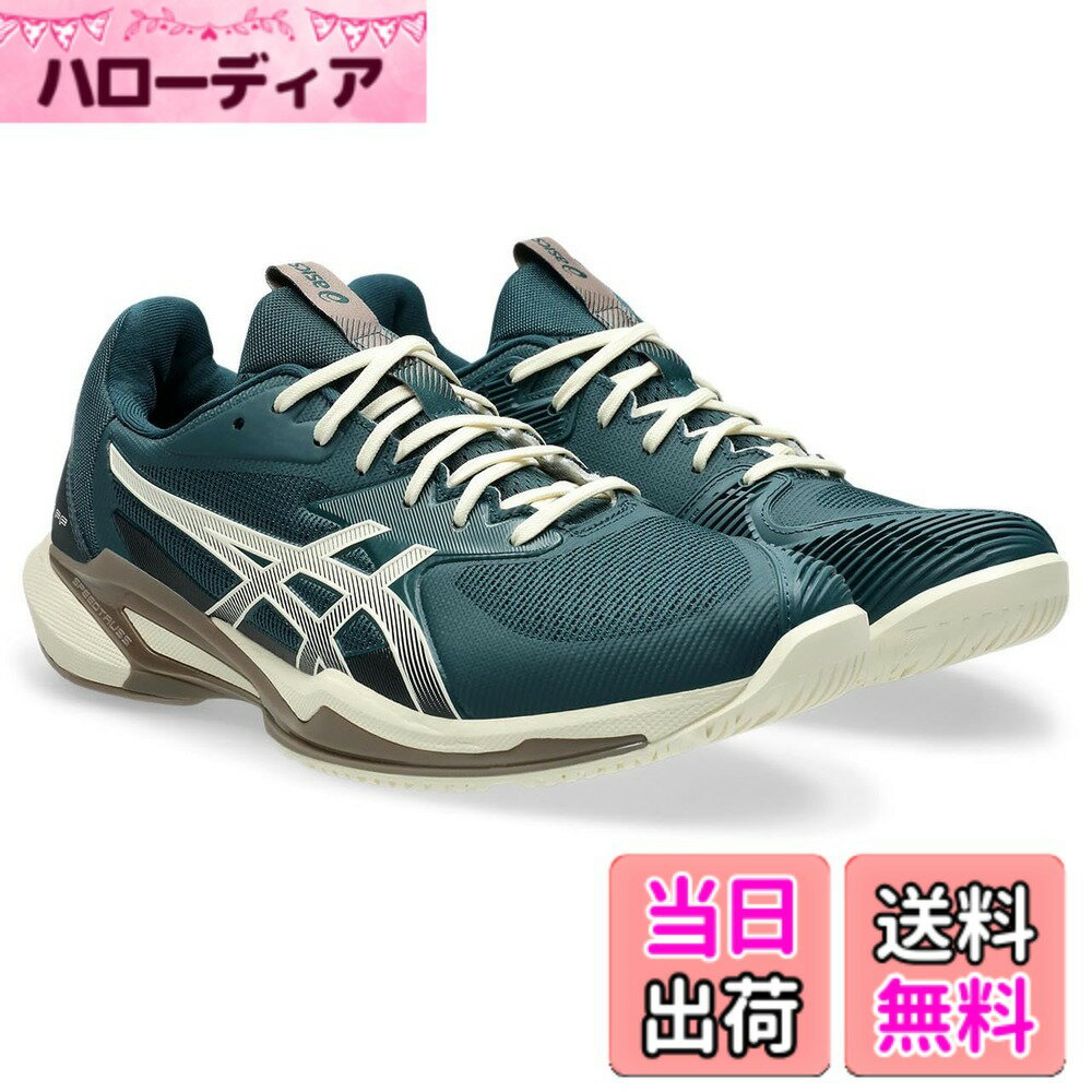 【送料無料】asics(アシックス) メンズ テニスシューズSOLUTION SPEED FF 3 色：300(サクソングリーン/バーチ)、サイズ：25.5 cm 2E