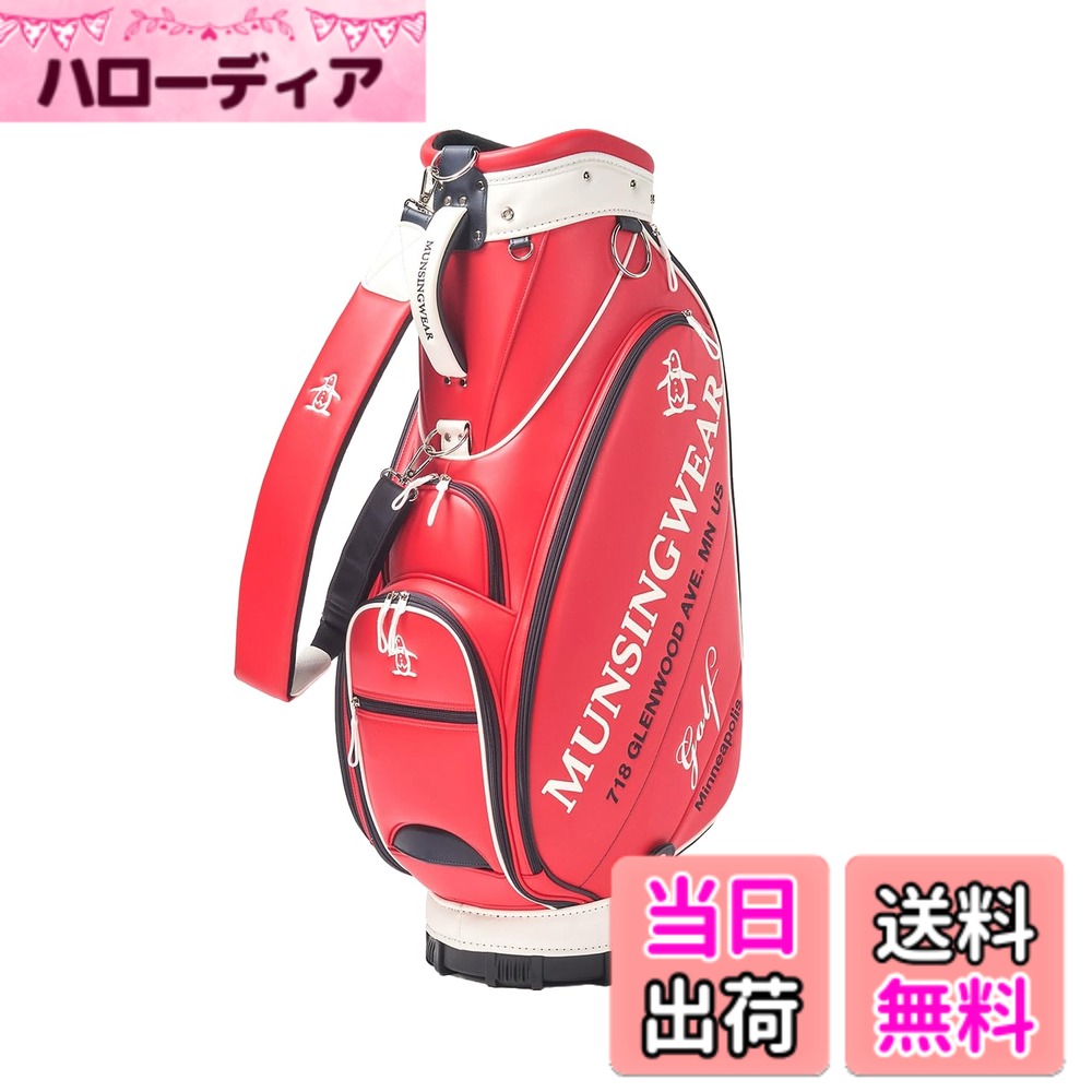 【送料無料】[マンシングウェア] 大口径 9.5型 6分割 47インチ対応 刺繍 おしゃれ ゴルフ MG5SCB01M 色：RD00(レッド)、サイズ：One Size