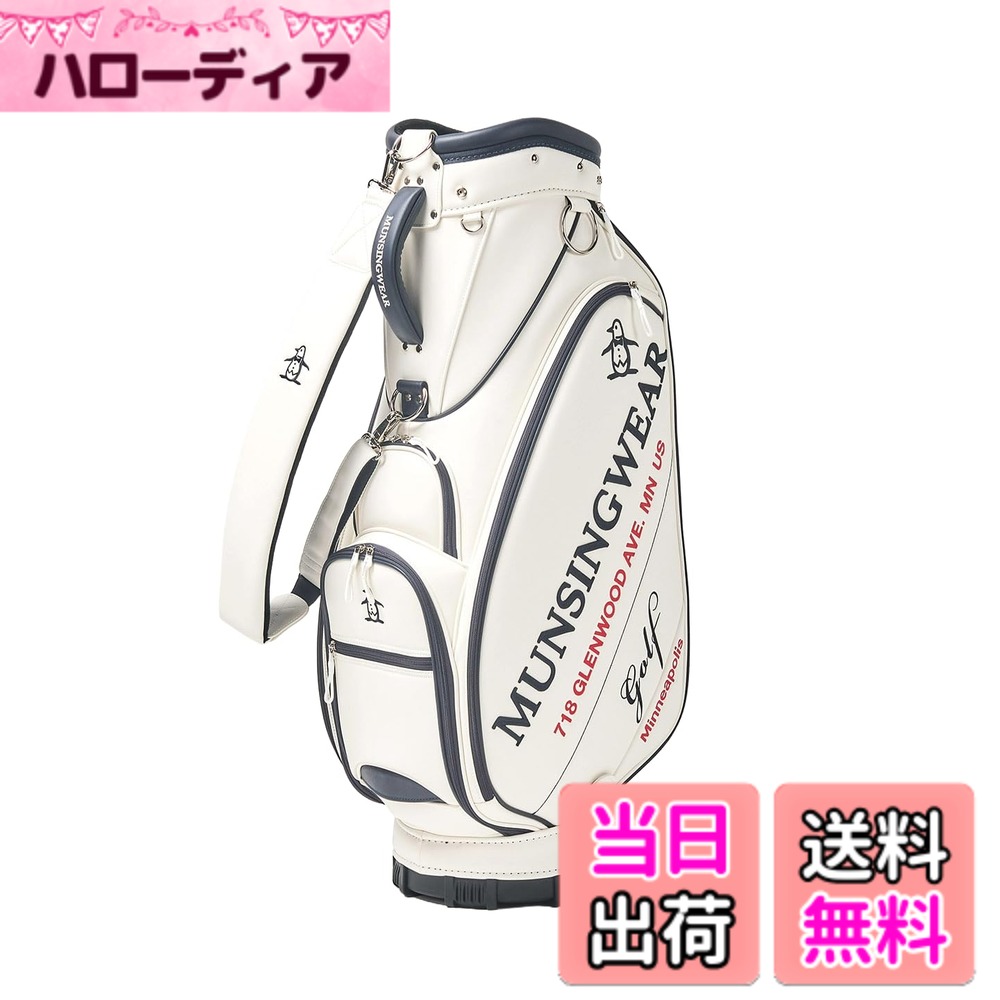 【送料無料】[マンシングウェア] 大口径 9.5型 6分割 47インチ対応 刺繍 おしゃれ ゴルフ MG5SCB01M 色：WH00(ホワイト)、サイズ：One Size