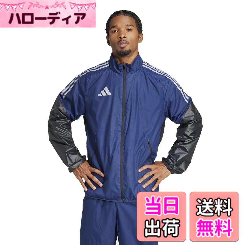 Jacket - 【送料無料】adidas(アディダス) サッカー ジャケットウインドジャケット KSB76メンズ 色：チームネイビーブルー/ブラック (JP1259)、サイズ：2L