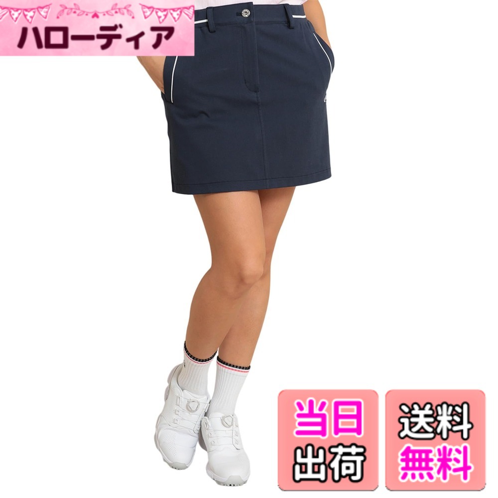 【送料無料】[キャロウェイ] レディース 撥水 スカート (ベーシック・8WAYストレッチ) / ゴルフ / C24128200 色：1120_ネイビー、サイズ：SS