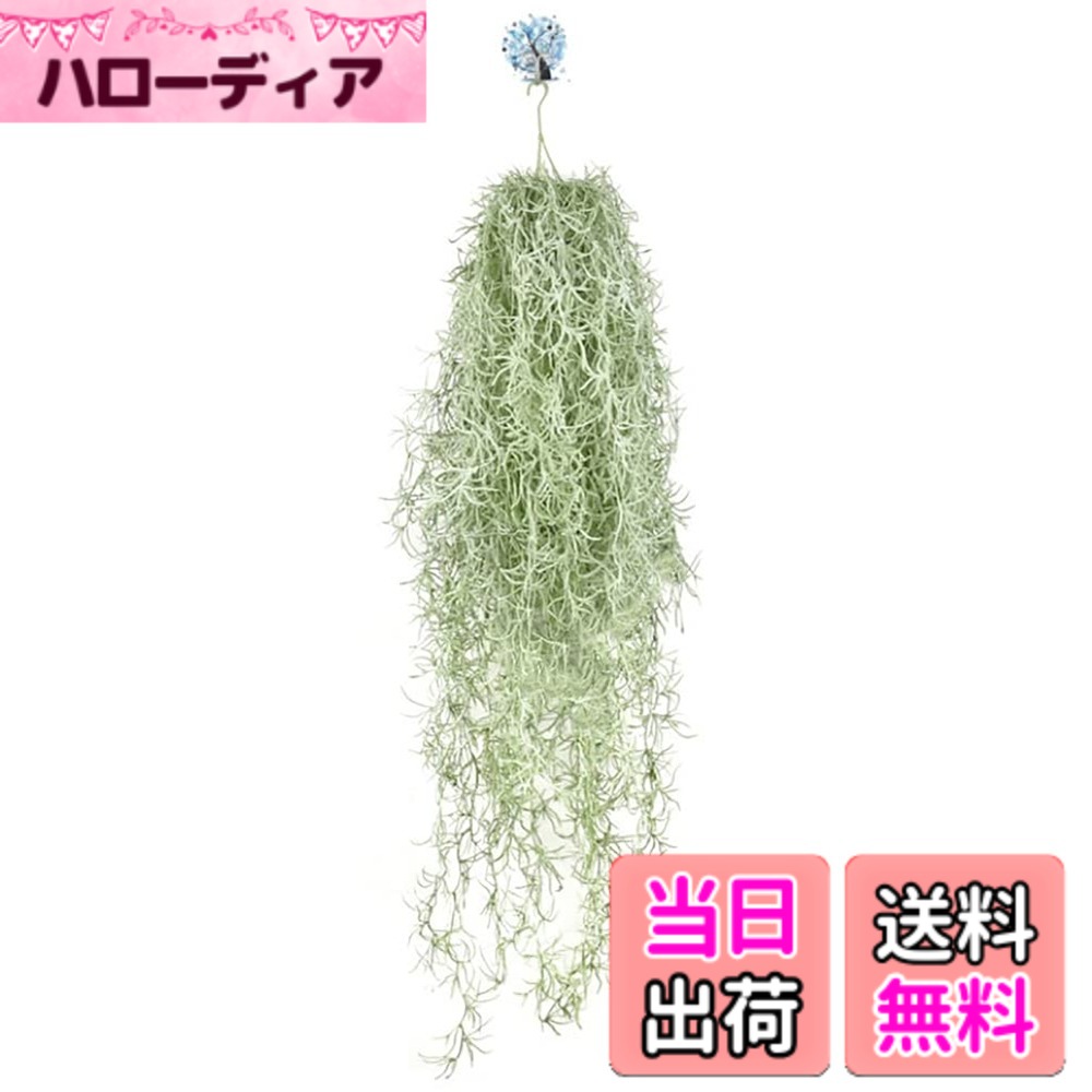 【送料無料】Kugusa エアプランツ エアープランツ 造花 人工 観葉植物 吊り下げインテリア 装飾 フェイクグリーン 色：スパニッシュモス大