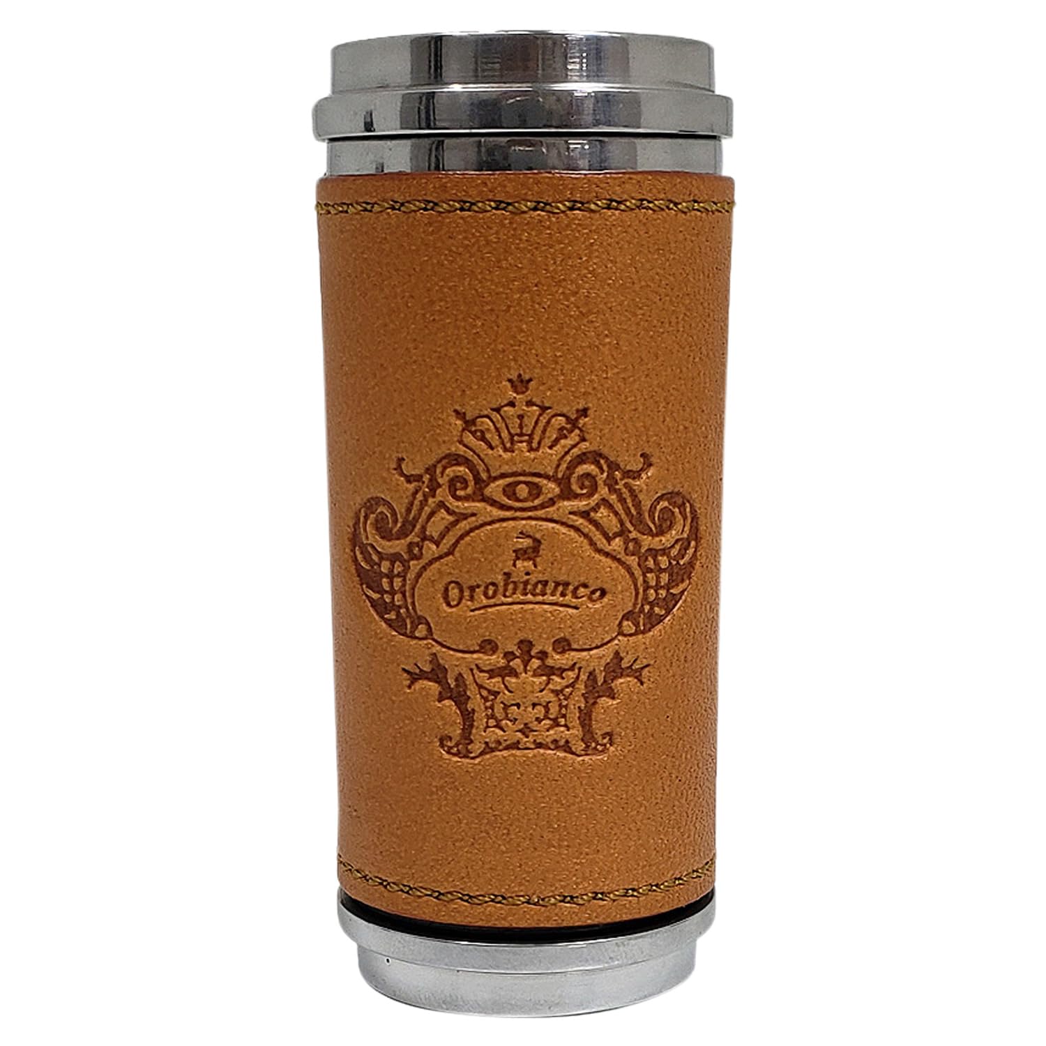 【送料無料】オロビアンコ 携帯灰皿 OROBIANCO ORA-001 灰皿 アッシュトレイ 喫煙具 本革 おしゃれ 日本製 小物 色：キャメル、サイズ：W32xH72xD32mm