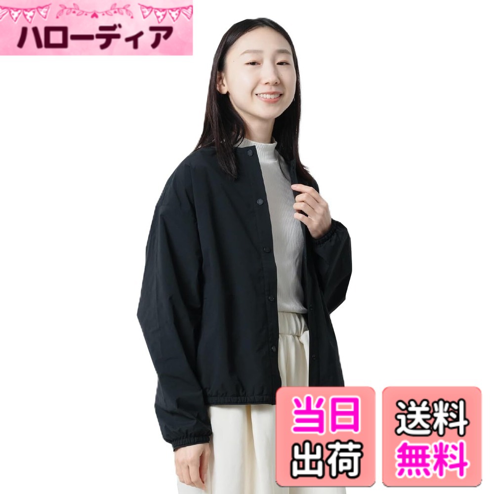 Jacket - 【送料無料】[アメトハレ] インナーダウン レディース インナージャケット 軽量 暖かい 薄手 秋 冬 中間着 ジャケット キルティング カーディガン ウィンドブレーカー アウター かわいい 黒 ブラック 撥水 ametohare AH-1011 色：ブラック、サイズ：L
