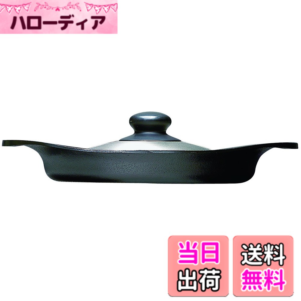 【送料無料】柳宗理(Yanagi Sori) 南部鉄器 日本製 IH対応 ガス火対応 強火調理 鉄鍋 色：ステンレスふた付き、サイズ：オイルパン22cm