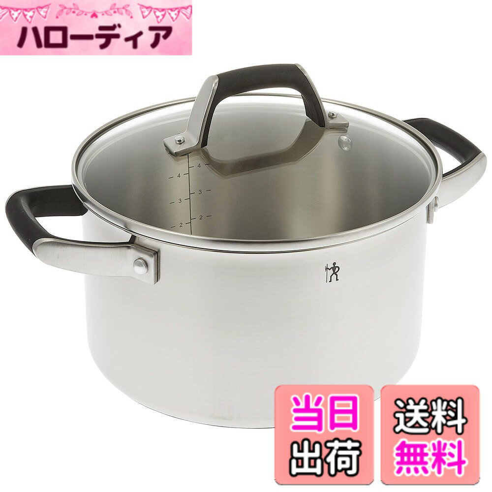 【送料無料】Henckels ヘンケルス 「 HIスタイル ベーシック 」 色：シルバー、サイズ：6 L, 直径 23 cm
