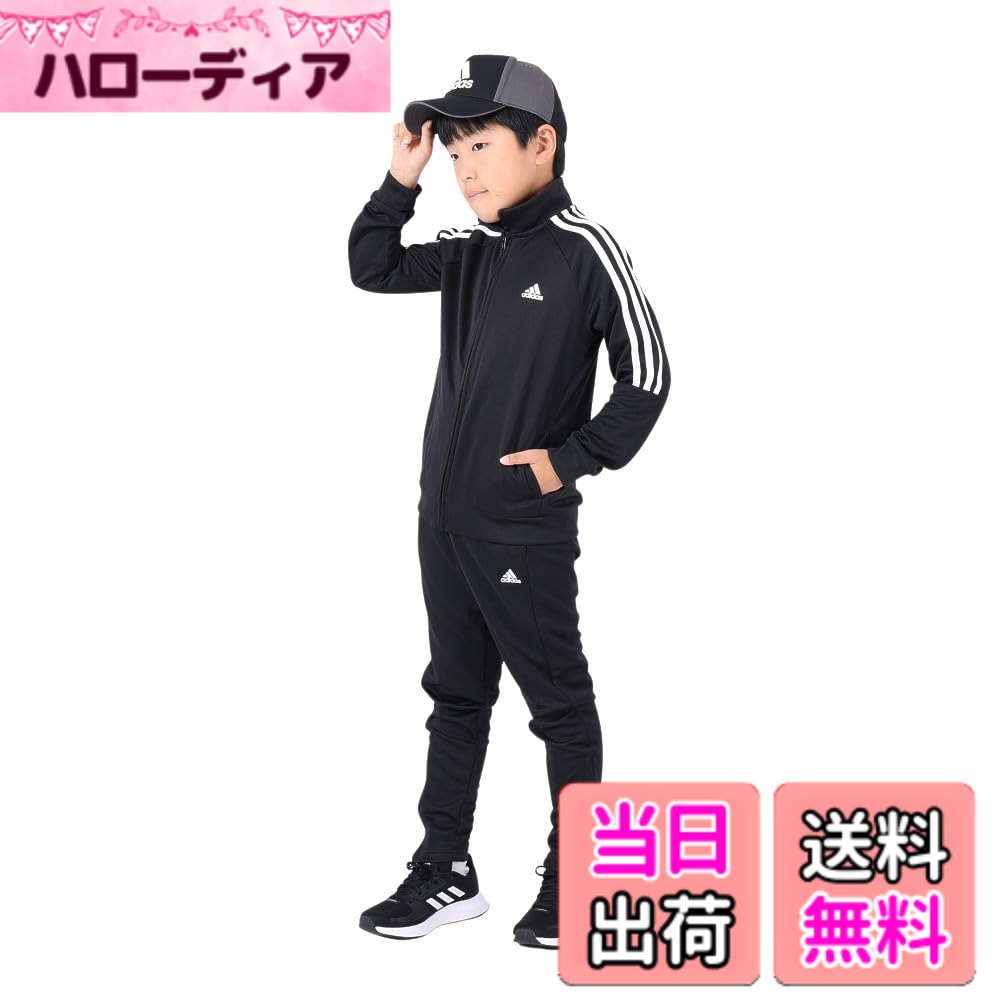 [무료 배송] adidas (아디다스) 저지 상하 세트 키즈 세레노 트럭 슈트 보이즈 색상 : Top : 블랙 / 화이트 Bottom : 블랙 / 화이트 (GS8907), 사이즈 : 160