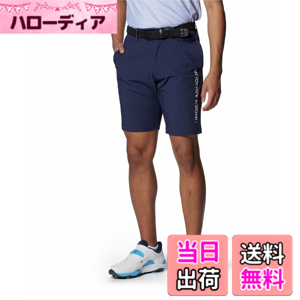 【送料無料】UNDER ARMOUR(アンダーアーマー) ショーツUAリスト ラップス ゴルフメンズ 色：Midnight Navy / / Halo Gray、サイズ：M