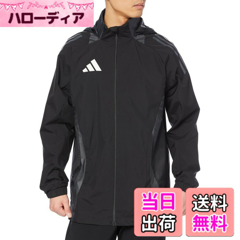 Rakuten - 【送料無料】adidas(アディダス) サッカー ジャケットティロ 24 コンペティション オールウェザージャケット HBP45メンズ 色：ブラック/チームダークグレー(IJ8343)、サイズ：S