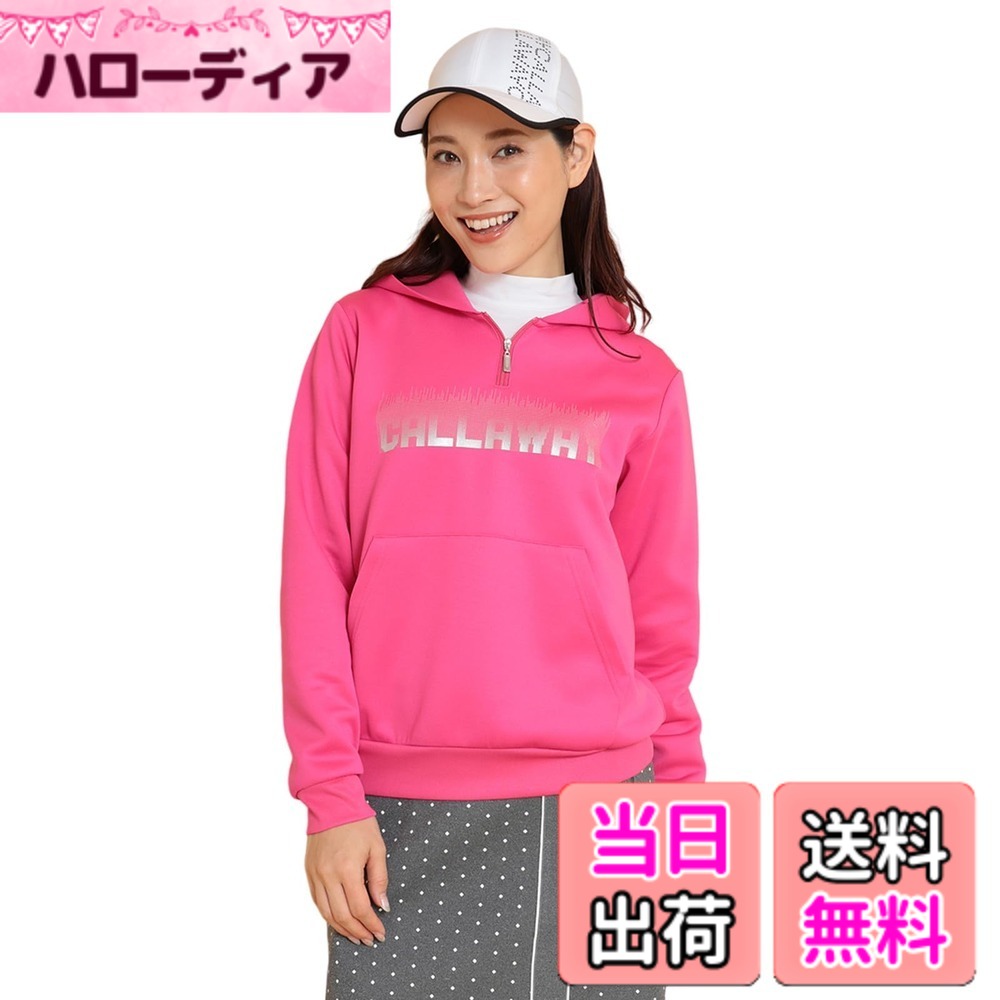 【送料無料】Callaway(キャロウェイ) レディース フルジップスウェット(エニタイムスウェット) / ゴルフ / C24217200レディース 色：1090_ピンク、サイズ：S