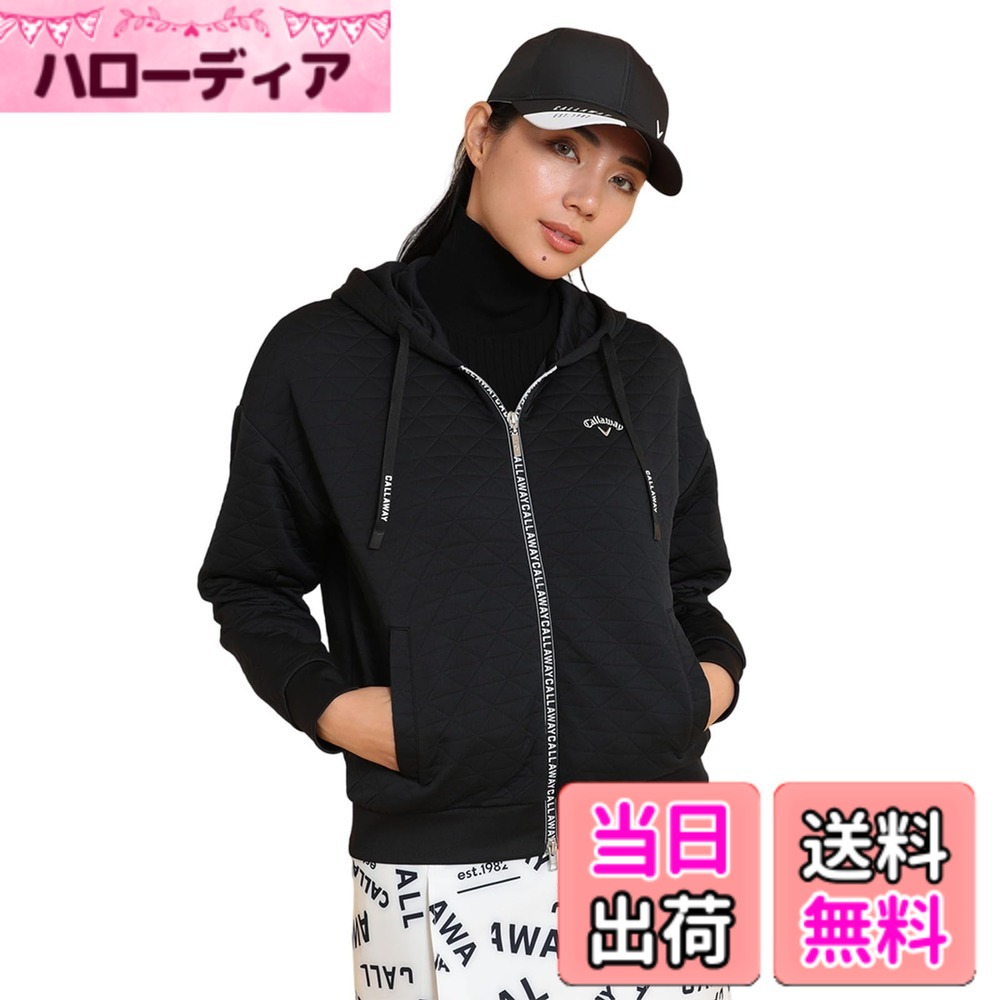 【送料無料】Callaway(キャロウェイ) レディース スウェットパーカー(エニタイムスウェット) / ゴルフ / C24217206レディース 色：1010_ブラック、サイズ：S