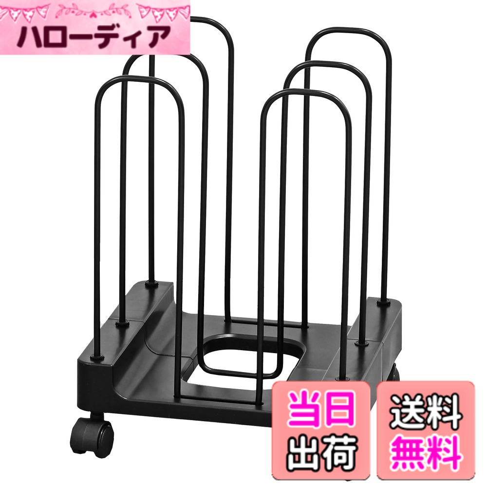 【送料無料】パール金属 そのまま結束できる ダンボール収納 ラック ダンボールストッカー 色：ブラック、サイズ：幅23.5~30.5x奥行25.5x高さ34.5cm
